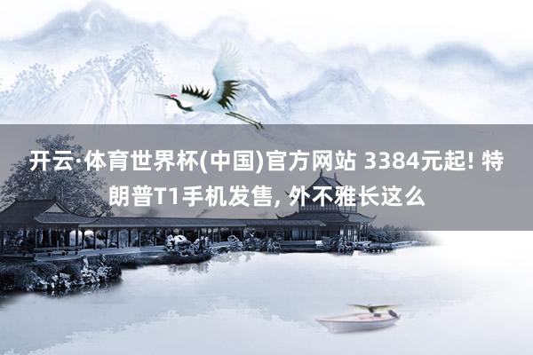 开云·体育世界杯(中国)官方网站 3384元起! 特朗普T1手机发售, 外不雅长这么