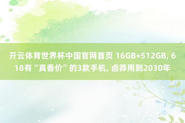 开云体育世界杯中国官网首页 16GB+512GB, 618有“真香价”的3款手机, 卤莽用到2030年