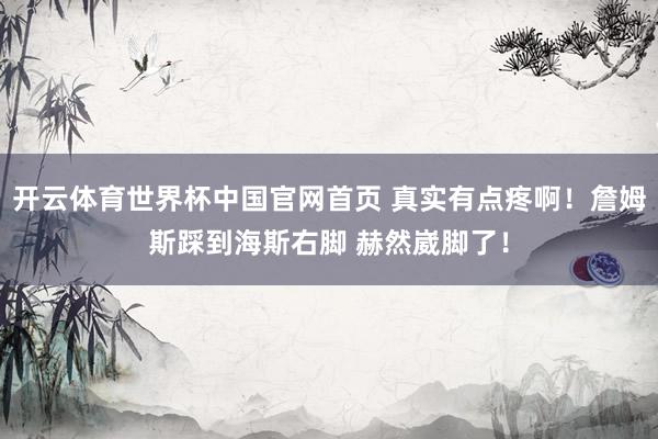 开云体育世界杯中国官网首页 真实有点疼啊！詹姆斯踩到海斯右脚 赫然崴脚了！